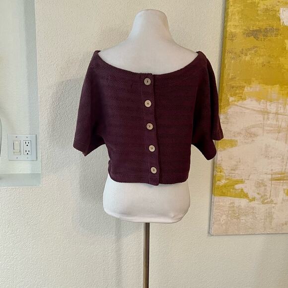 NWOT Free People Beach Burgundy CropTop - Small - Picture 3 of 10